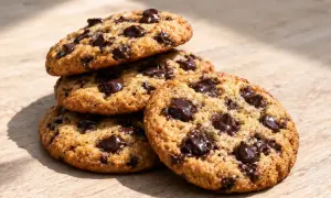 Pile de cookies aux pépites de chocolat, parfaits pour une recette facile et gourmande.
