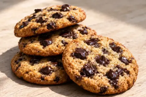 Pile de cookies aux pépites de chocolat, parfaits pour une recette facile et gourmande.