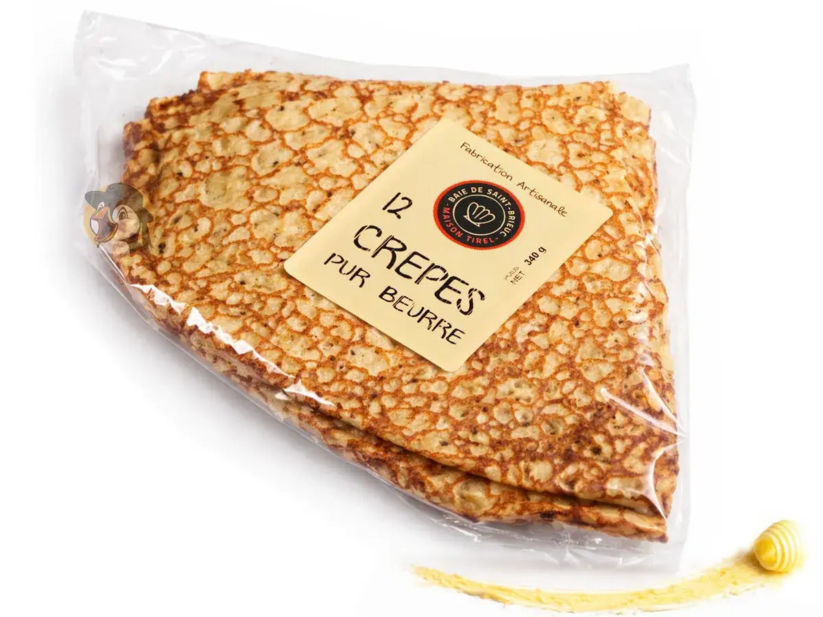 Douze crêpes pur beurre, idéales pour une recette facile et gourmande.