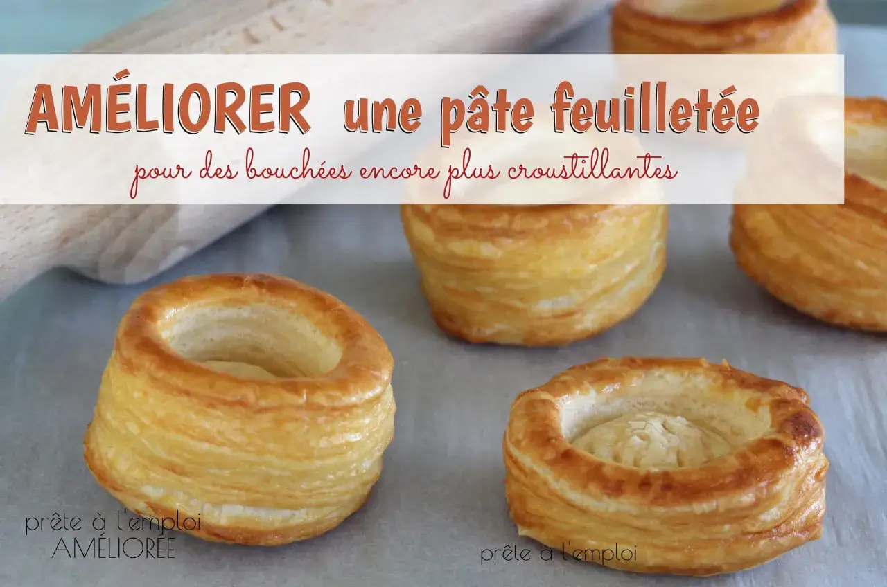 Des bouchées croustillantes faites avec une pâte feuilletée améliorée, prêtes à être garnies.